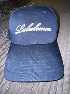 lululemon athletica Navy Blue Script Logo Baseball Cap